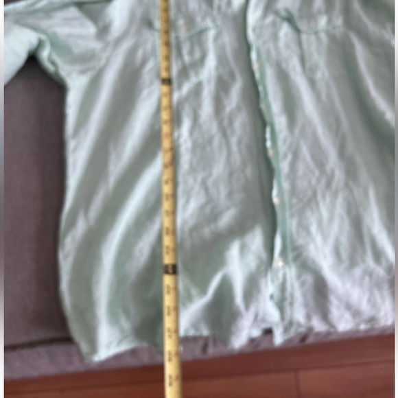 Old Navy Linen Lime Green Boho Summer Beach Unisex Shirt Size XXL - Picture 6 of 10